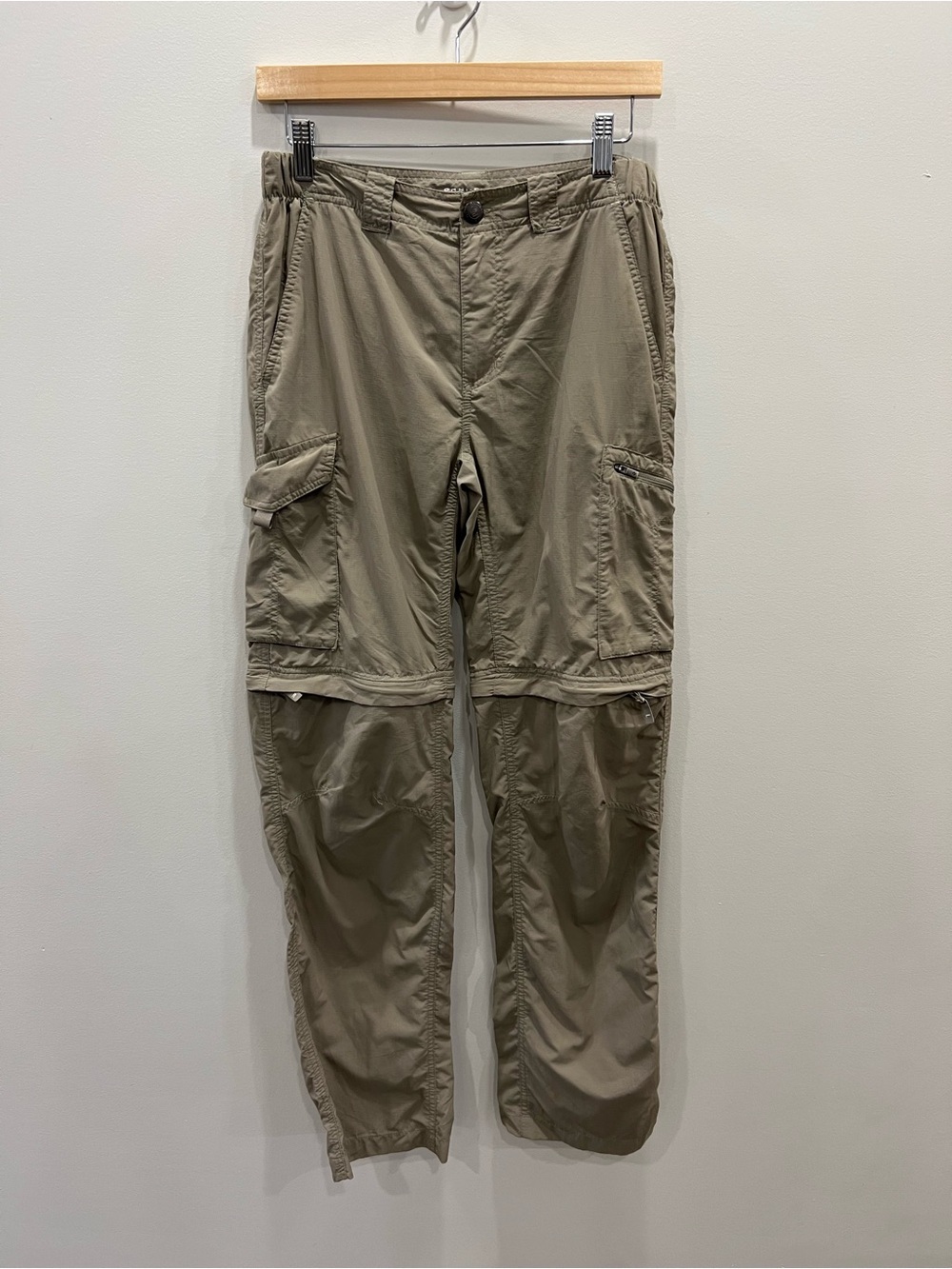 Columbia Omni-Shade Convertible Hiking Pants Men’s 30x32 Beige Zip-Off Cargo